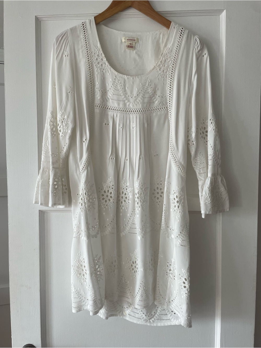 Sundance White Eyelet Tunic with Broderie Details